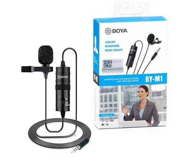 BOYA M1 WARED MICROPHONE FOR ALL DEVICE CAMERA smartphone LAPTOP PC
