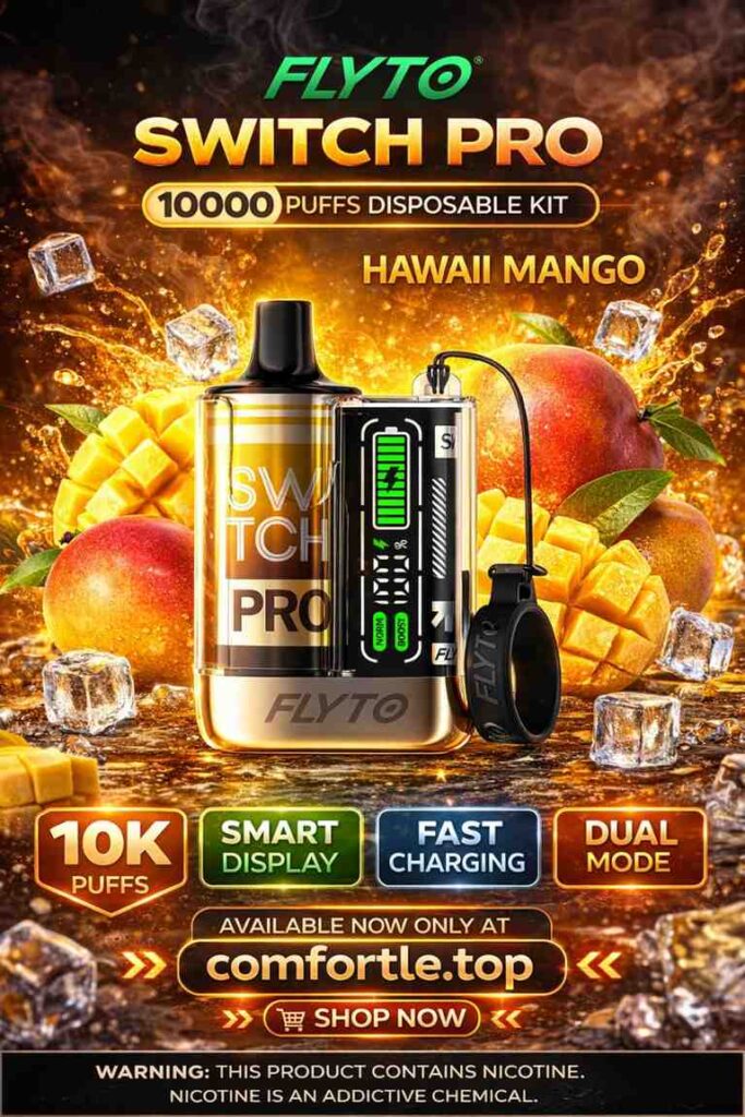 FLYTO SWITCH PRO 10000 Puffs Hawaii Mango vape Disposable Kit price in bd